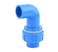 Raccord Coude PVC Alimentation Eau, Union Aquarium | Tailles 20-40mm for configurations d'entrée et de sortie d'aquarium.(Blue,ID 25mm)