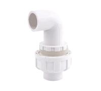 Raccord Coude PVC Alimentation Eau, Union Aquarium | Tailles 20-40mm for configurations d'entrée et de sortie d'aquarium.(White,ID 25mm)