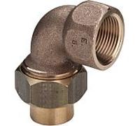 Raccord coudé Viega 114787 15 mm x Rp 1/2, 90 degrés, bronze, joint conique, coudé