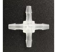Raccord croisé barbelé en plastique PP, 100 pièces | Joint de tuyau à 4 voies for liquide basse pression, installation facile par pression.(1.6mm 1/16in Cross)