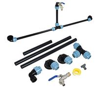 Raccord cuve 1000 litres, Kit de Raccordement IBC pour 2 Réservoirs Cuve 1000 litres IBC Côte à Côte/Réservoirs de Pluie avec Col de Cygne de 3/4"