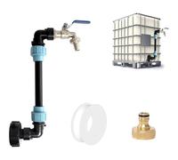 raccord cuve 1000 litres,vanne cuve 1000l,robinet cuve 1000l plastique,adaptateur ibc avec col de cygne en laiton,ibc robinet à col de cygne 3/4 robinet d'arrêt s60 x 6