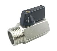 Raccord d ' arrêt compact en laiton avec corps fileté droit et poignée à levier pour contrôle de ligne utilitaire air-eau-huile, arrêt manuel, contrôle en ligne, raccord utilitaire de branchement, de