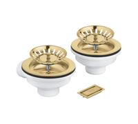 Raccord d’écoulement sans bouton rotatif pour la commande automatique d’un évier monosecteur, or (G40997GN0)