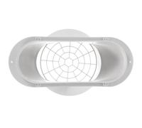 Raccord D’évacuation pour Climatiseurs à Bouche Plate, 1 Set Argenté | Connecteur en Plastique D’échappement avec Filet, Installation Simple, Ambiance Estivale