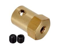 Raccord d'accouplement d'arbre en laiton, Connecteur de Joint d'accouplement d'arbre Hexagonal en laiton, alésage 2 à 8mm for modèles voitures, servomoteurs CNC(3.17MM bore)