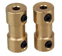 Raccord d'accouplement d'arbre en laiton, Coupleur d'arbre en laiton for transmission de moteur, or 2-6mm, 2 pièces(2pcs 2mm 4mm)