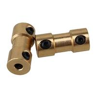 Raccord d'accouplement d'arbre en laiton, Transmission en laiton de moteur coupleur d'accouplement d'arbre avec des vis et tailles multiples clé(3.17mm 3.175mm)