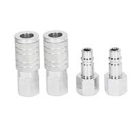 Raccord d'air, 1/2in NPT alliage d'aluminium 300PSI adaptateur outil | Kit deux pièces filetage 1/2in NPT corps de vanne haut débit six billes de verrouillage alliage d'aluminium traité