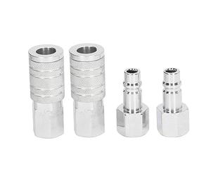 Raccord d'air, 1/2in NPT alliage d'aluminium 300PSI adaptateur outil | Kit deux pièces filetage 1/2in NPT corps de vanne haut débit six billes de verrouillage alliage d'aluminium traité