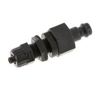 Raccord d'air DN 5 en laiton Bouchon 4x6 mm écrou-union Bulkhead Double Shut-Off