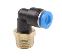 Raccord d'air en T en forme de L, coude pneumatique à raccord rapide PL416, conçu pour les applications à haute pression (PL6-02)
