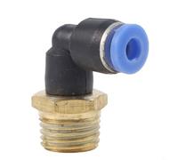 Raccord d'air en T en forme de L, coude pneumatique à raccord rapide PL416, conçu pour les applications à haute pression (PL4-02)