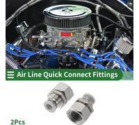 Raccord D'Air š€ Pousser Pour Connecter 15/64" Male Coupleur Adaptateur Droit Plastique MšŠtal 12.7mm / 1/4"BSPT 2 Piššces Blanc Ton ArgentšŠ