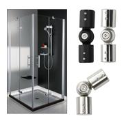 Raccord d'angle coudé pour baie et fenêtre d'angle réglable 90° - 180° en acier inoxydable (304), noir/brossé/chromé