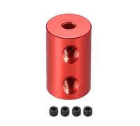 Raccord d'arbre pour moteur et transmission mécanique, tailles d'alésage multiples de 2 mm-6 mm, manchon de connecteur en acier 45# avec trou de vis de 4 mm, rouge, (2-2)