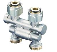 Oventrop Multiflex F ZB raccord à vis d'arrêt 1015711 G 3/4 ÜMxG 3/4 AG, pivotante , laiton nickelé