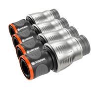 Raccord d'arrosage de tuyau Premium 19 mm (3/4 Pouce) de Gardena : adaptateur pour robinets, résistant au gel, emballé (18256-20) (Lot de 4)
