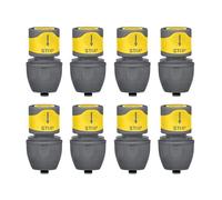 Raccord d'arrosage rapide universel - Lot de 8 - Fonction Stop - Compatibilité multi-diamètres - Facile à utiliser