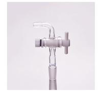 Raccord d'aspiration courbé, vanne PTFE, joint 14/23, embouchure rodée standard avec piston Équipements de laboratoire