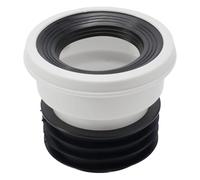 Raccord de baignoire de WC offset, buse de toilettes, tuyau de raccordement de toilettes, fabriqué en PVC, écoulement droit, excentrique, noir, blanc (0 cm)