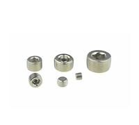 Raccord de bouchons d'extrémité tuyau à douille filetée, raccord bouchon filetage hexagonal en fer laiton paquet 6 for 1/8-1/2 pouce PT mâle femelle(Brass Plug Female,1 Thread)