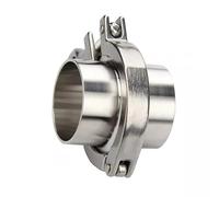 Raccord de bride,4 Tri Ferrule de bride, 1 jeu de brides sanitaires SS304, virole à souder, triple collier de serrage, joint PTFE ou silicone, plusieurs tailles(154Mm*Od 168Mm)