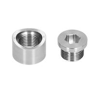 Raccord de capteur d'oxygène, écrou de bonde cranté à souder, pièce accessoire en acier inoxydable M18x1,5