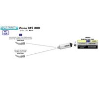 Raccord de catalyseur ARROW approuvé pour système d'échappement Urban pour Piaggio