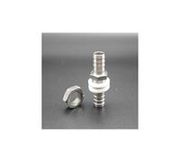 Raccord de cloison barbelé, connecteur de cloison en acier inoxydable 304 avec joint, adaptateur de conduite d'eau, connecteur droit de tuyau traversant de réservoir(Φ16mm)
