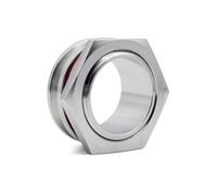 Raccord de cloison sanitaire sans soudure en acier inoxydable SS304 de 1,5" et 2" for réservoir d'eau, réservoir de bière et bouilloire, raccord de tuyau for brassage maison(1.5 inch)