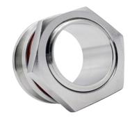 Raccord de cloison sanitaire sans soudure SS304 Tri Clamp 1,5:2 pouce for réservoir d'eau, cuve de bière, raccord de tuyauterie for brassage amateur(1.5 inch)