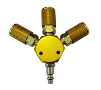 Raccord de collecteur d'air 3 voies raccords rapides de type industriel Adaptateur de compresseur d'air professionnel et usage quotidien