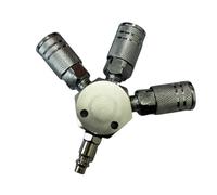 Raccord de collecteur d'air 3 voies raccords rapides de type industriel Adaptateur de compresseur d'air professionnel et usage quotidien