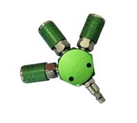 Raccord de collecteur d'air 3 voies raccords rapides de type industriel Adaptateur de compresseur d'air professionnel et usage quotidien