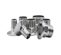 Raccord de collier fileté mâle hexagonal en acier inoxydable for pince Tri(SS304,DN15 Ferrule 25.4)