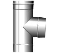 Raccord de combustion 87° avec déflecteur de condensat - simple paroi - Schraeder Future EW 120 mm