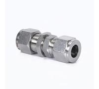 Raccord de compression à double virole en acier inoxydable 304, 3 mm, 4 mm, 6 mm, 8 mm, adaptateur de connecteur à poussoir droit for cloison(8mm-10mm)