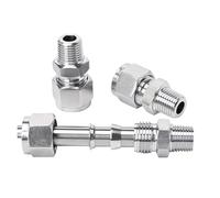 Raccord de compression à double virole en acier inoxydable 304, diamètre extérieur de tube de 6 à 12 mm, connecteur NPT mâle 1/8", 1/4", 3/8", 1/2".(1-8in (3.17mm),3-4 NPT Male Thread)