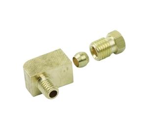 Raccord de Compression coudé à 90 degrés en laiton, M4 M5 M6 M8 1/8 "1/4" BSP mâle x 4 6 8 mm OD, raccord de tuyau de connexion, système de lubrification à l'huile, 1 pièce(M6x1.0mm - 4mm)