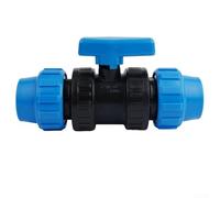 Raccord de compression de tuyau en polyéthylène pour réseaux d'eau municipaux et ruraux avec joint en caoutchouc PP et anneau de positionnement en PVC (50 mm x 50 mm)