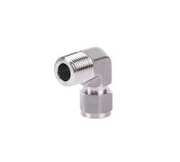 Raccord de compression for tube BSPT mâle 1/8"-1" 2-25 mm, raccord de tuyau en acier inoxydable 316L, écrou UNF, coude 1/8", 1/4", 3/8", 1/2", 3/4", 1"(12.7MM 1L2 INCH_3/8")