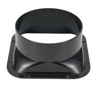 Raccord de conduit, bride carrée à ronde pour conduit droit en plaque pour ventilateur d’extraction de ventilation de refroidissement et de chauffage d’air (120 mm)