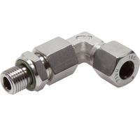 Raccord de coupe coude en acier inoxydable 12S et M18x1.5 avec filetage mâle 630 bar reglable ISO 8434-1