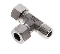 Raccord de coupe en T à angle droit en acier inoxydable 15L & R1/2'' avec filetage mâle 315 bar ISO 8434-1