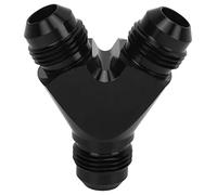 Raccord de couplage anodisé noir, connecteur en Y pour tuyau d’alimentation en carburant, connecteur en Y étanche en alliage d’aluminium à haut débit, universel pour les systèmes (8AN)