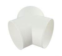 Raccord de dérivation en Y en PVC pour réseaux de conduits qui acheminent l'échappement d'un ventilateur extracteur vers deux destinations (150 mm)
