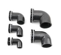 Raccord de drainage coudé à 90 degrés en PVC noir, 1 pièce, connecteur de cloison de 20 à 50 mm for aquarium, aquarium et systèmes de drainage d'eau(32mm)