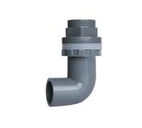 Raccord de drainage coudé à 90° en PVC for aquarium, diamètre intérieur 20 à 50 mm, raccord de trop-plein for entrée et sortie d'eau, raccords de drainage à monter soi-même(Grey,ID 20mm)