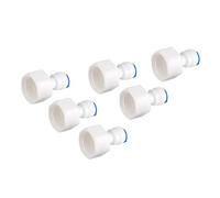 Raccord de filtre à eau, 6 pièces 1/4 Tube OD à 1/2 connecteur rapide à enfoncer femelle pour osmose inverse de filtre à eau